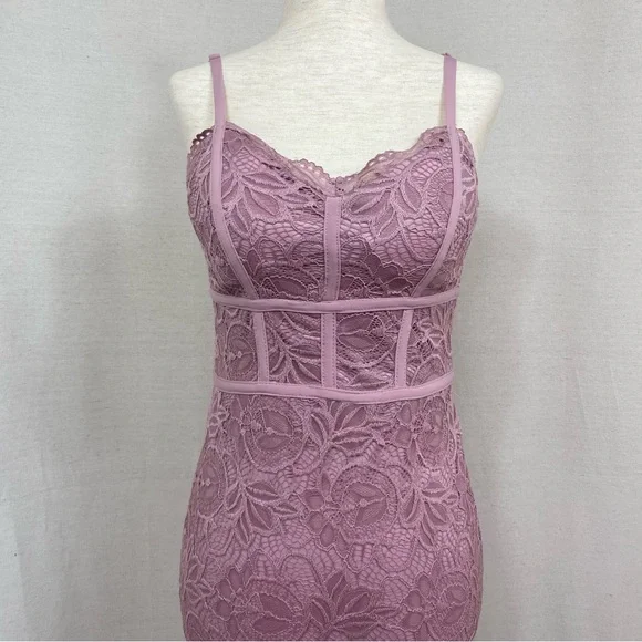 B.Darlin Rose Pink Lace Dress - Picture 2 of 4